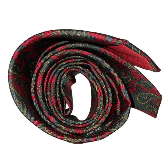 CELINE PARIS MEN’S 100% SILK PAISLEY TIE - Picture 9 of 9